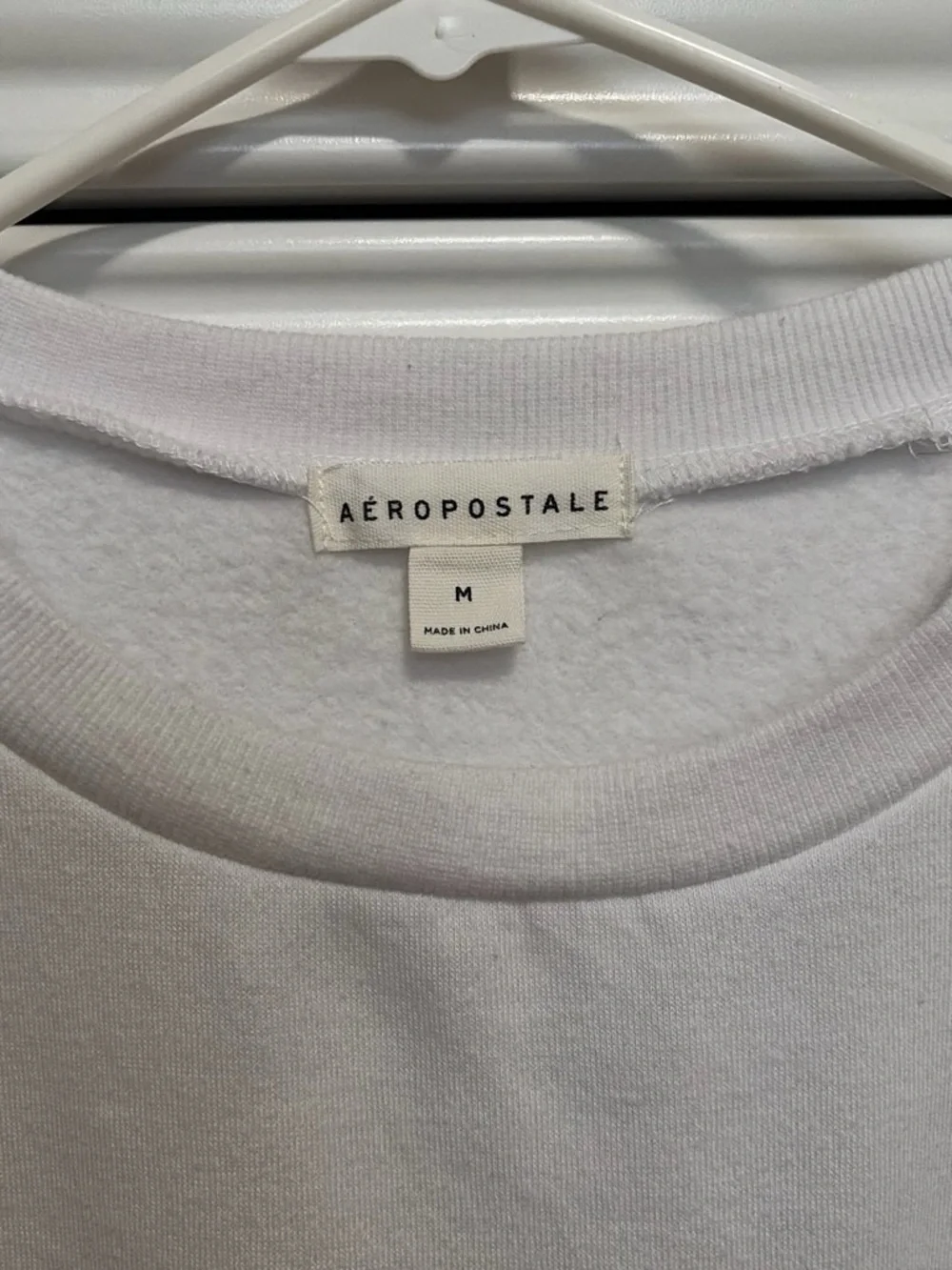Aeropostale USA Crewneck Sweatshirt | White Oversized Americana Pullover | Women